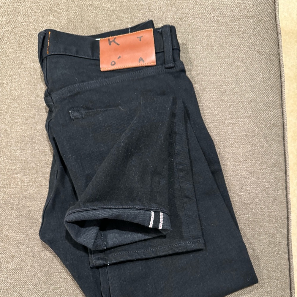 Hiroshi Kato “The Scissors” Slim Tapered, Black Raw 10.5oz Selvedge Denim Jeans